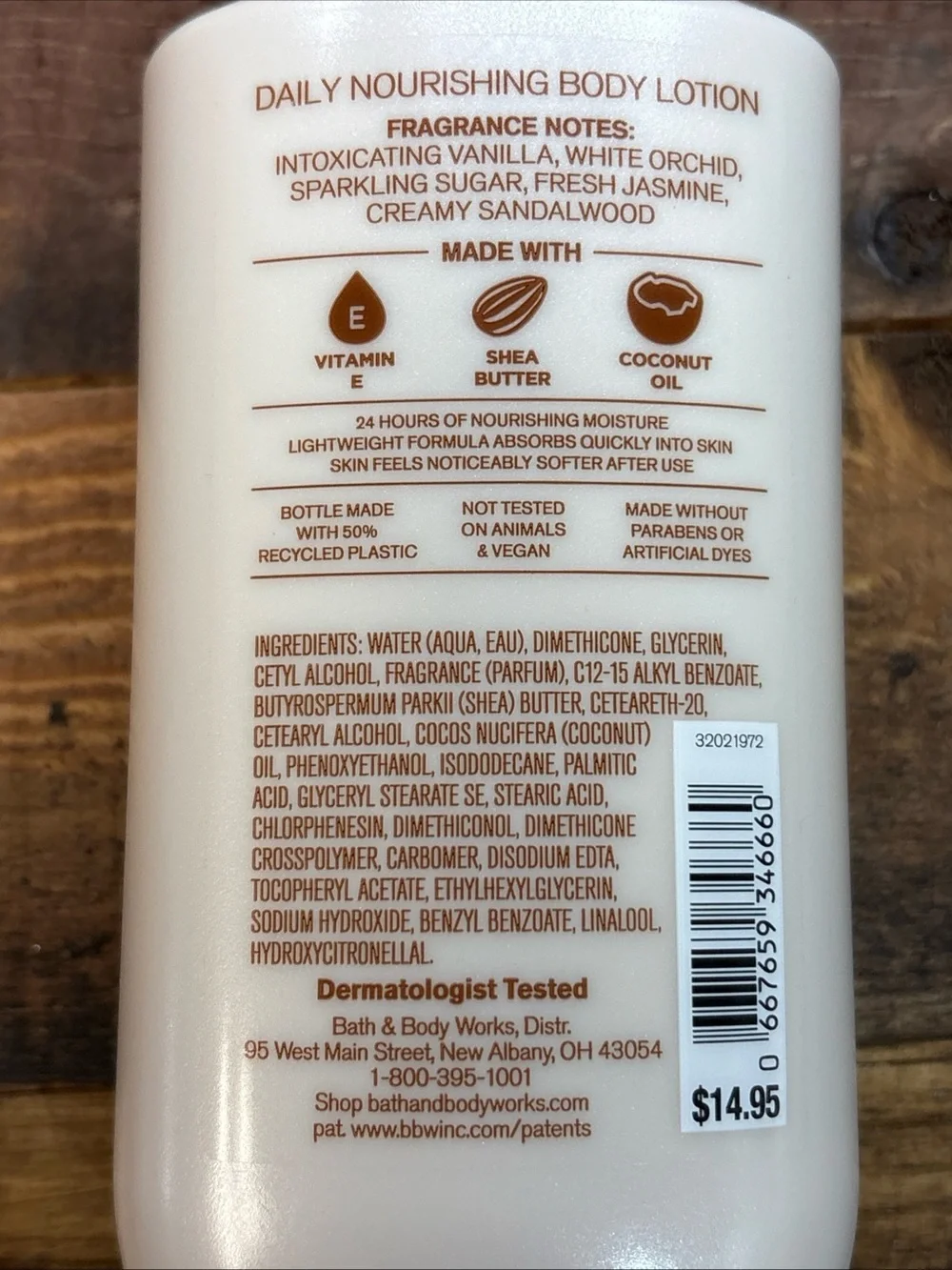 NEW Warm Vanilla Sugar Body Lotion 8 oz Bath & Body Works Nourishing Shea Butter